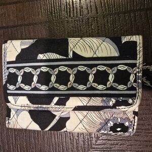Vera Bradley Black and Cream Wallets with Gothic Pattern